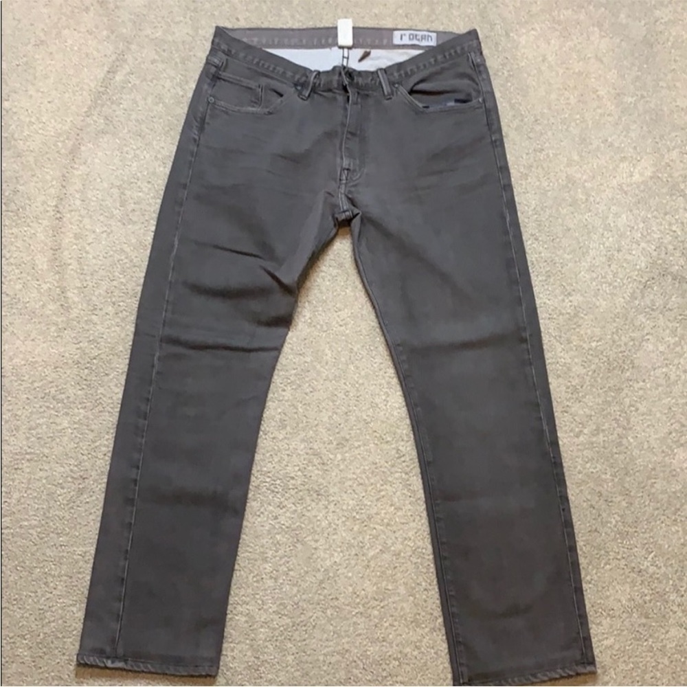 ROGAN Puck Grey Classic Fit Straight Leg Jeans